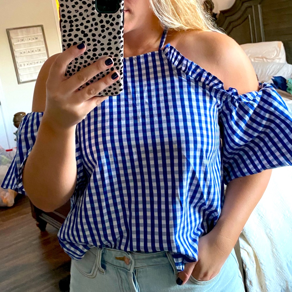 Gingham Plaid Top